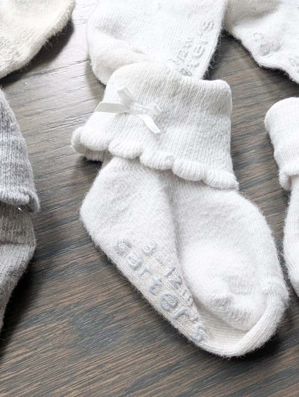 Baby Girls Socks, 4 Pairs, 3-12 Months